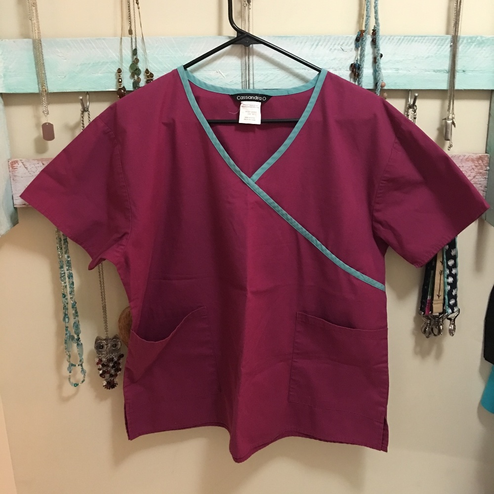 XL - Maroon Scrub Top